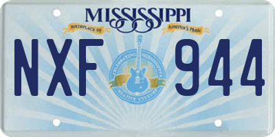 MS license plate NXF944