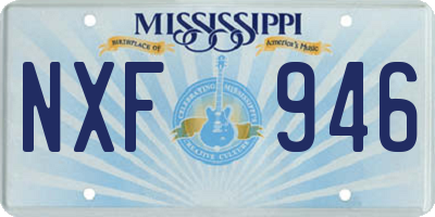 MS license plate NXF946