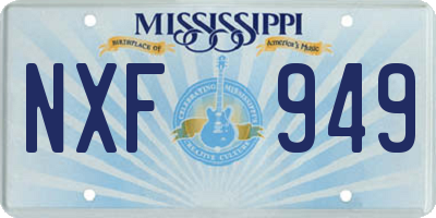 MS license plate NXF949