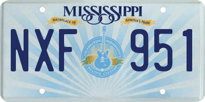 MS license plate NXF951