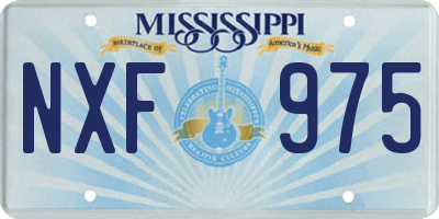 MS license plate NXF975