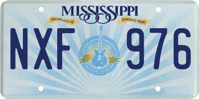 MS license plate NXF976