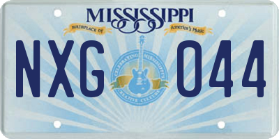 MS license plate NXG044