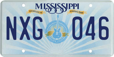 MS license plate NXG046