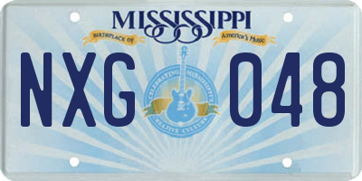 MS license plate NXG048