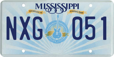 MS license plate NXG051
