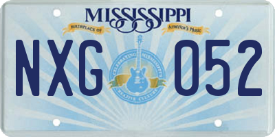 MS license plate NXG052