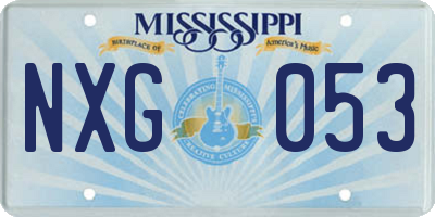 MS license plate NXG053