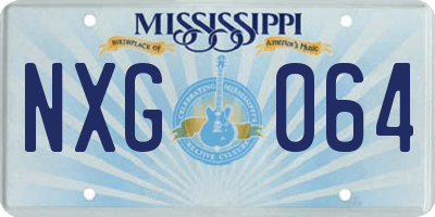 MS license plate NXG064