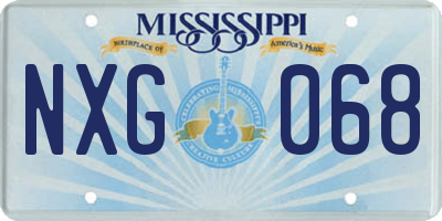 MS license plate NXG068
