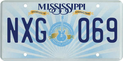 MS license plate NXG069