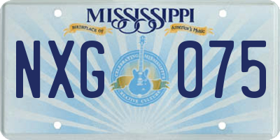 MS license plate NXG075