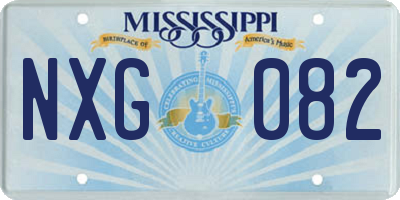 MS license plate NXG082