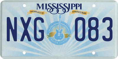 MS license plate NXG083