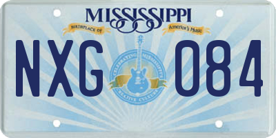 MS license plate NXG084