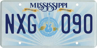MS license plate NXG090