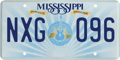 MS license plate NXG096