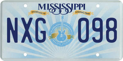 MS license plate NXG098