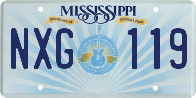 MS license plate NXG119