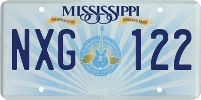 MS license plate NXG122