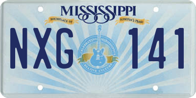 MS license plate NXG141