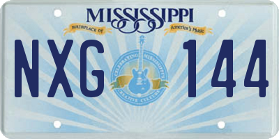 MS license plate NXG144