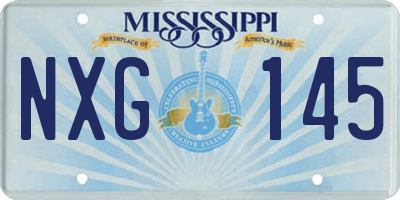 MS license plate NXG145