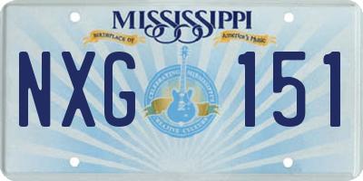 MS license plate NXG151