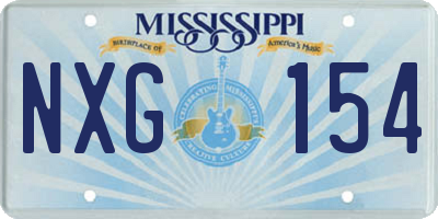 MS license plate NXG154