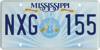 MS license plate NXG155
