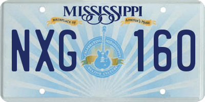 MS license plate NXG160