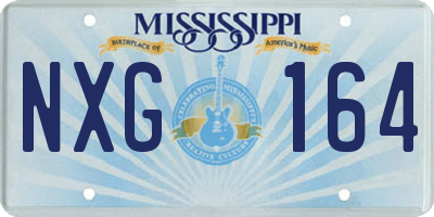 MS license plate NXG164