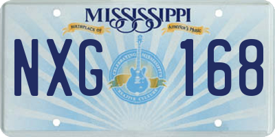 MS license plate NXG168