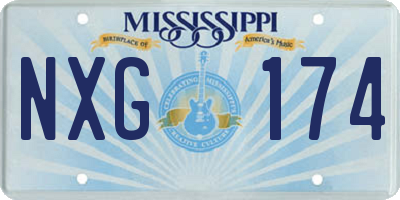 MS license plate NXG174