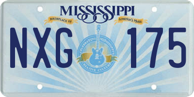 MS license plate NXG175