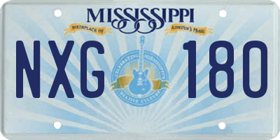 MS license plate NXG180