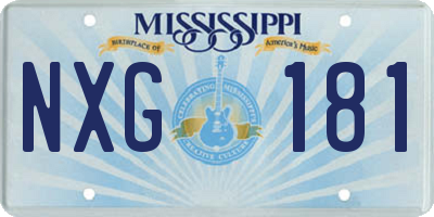 MS license plate NXG181