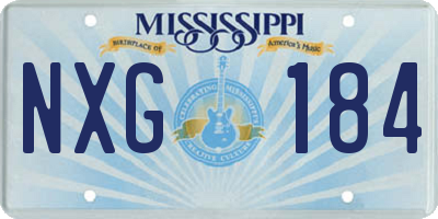 MS license plate NXG184