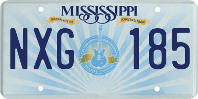 MS license plate NXG185