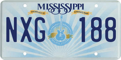 MS license plate NXG188