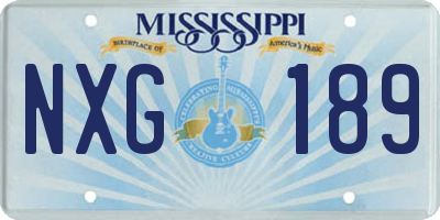 MS license plate NXG189