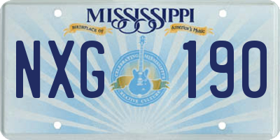 MS license plate NXG190