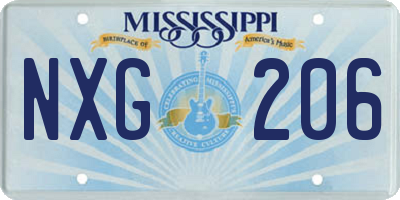 MS license plate NXG206