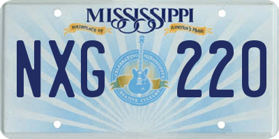 MS license plate NXG220