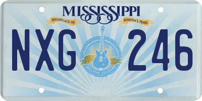 MS license plate NXG246