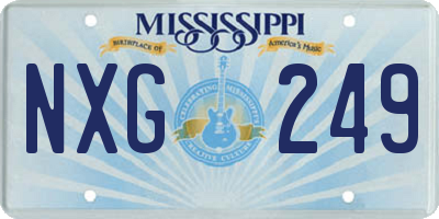 MS license plate NXG249