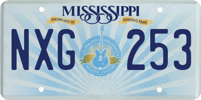MS license plate NXG253