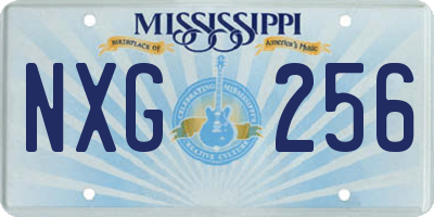 MS license plate NXG256