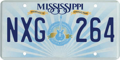 MS license plate NXG264