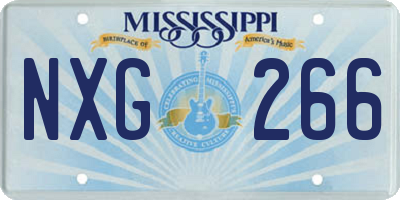 MS license plate NXG266